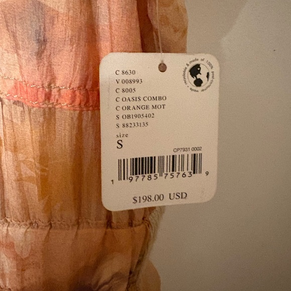 FP Movement by Free People Peach Floral Jumpsuit with Embroidered design. Small - Picture 5 of 14